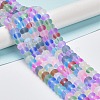 Frosted Transparent Glass Beads Strands FGLA-M002-01C-2