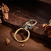 Skull Brass Lobster Claw Clasps KK-WH20002-20B-4