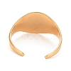 Ion Plating(IP) 304 Stainless Steel Oval Chunky Open Cuff Ring for Women RJEW-C025-14G-3