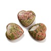 Heart Natural Unakite Worry Stone G-C134-06A-12-1