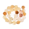 Natural Golden Silk Jade Beads Strands G-N368-01A-16-3