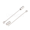 201 Stainless Steel Eyepin Pin Clutch Brooch Findings STAS-D266-01P-01-2