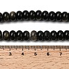 Natural Golden Sheen Obsidian Beads Strands G-A280-A15-02-5