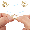 Brass Micro Pave Clear Cubic Zirconia Screw Carabiner Lock Charms KK-PH0004-54G-5