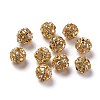 Brass Rhinestone Beads RB-H034-17-1-2