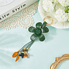 Leather and Alloy Keychain HJEW-WH20022-04B-10-3