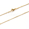 PVD Vacuum Plating 304 Stainless Steel Round Snake Chain Necklace NJEW-S420-009C-G-2