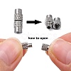 Column Brass Screw Clasps X-KK-M143-01-4