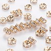 Brass Rhinestone Spacer Beads RB-A014-Z5mm-01LG-NF-1