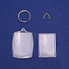 Plastic Badge Holder Keychain AJEW-WH0274-08P-3