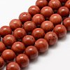 Natural Red Jasper Beads Strands X-G-E375-8mm-03-2