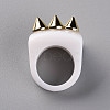 Opaque Acrylic Finger Rings RJEW-T010-12-5
