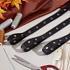 Imitation Leather Ribbon with Platinum Plated Brass Eyelets OCOR-WH0078-136-5