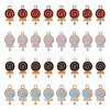 80Pcs 4 Colors Rack Plating Alloy Enamel Pendant Rhinestone Settings FIND-DC0003-11-1