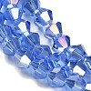 Transparent Electroplate Glass Beads Strands EGLA-A039-T3mm-B07-3