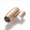 Ion Plating(IP) 304 Stainless Steel Magnetic Clasps with Glue-in Ends STAS-F212-022RG-2