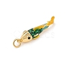 Brass Enamel Pendants KK-L255-03G-A01-2