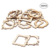 Undyed Wood Pendants WOOD-I004-36-4