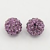 Polymer Clay Rhinestone Beads X-RB-H284-10MM-212-1