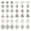 72Pcs 12 Styles Tibetan Style Alloy Connector Charms TIBE-TA0001-29-2
