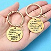 201 Stainless Steel & Brass Letter Keychain KEYC-YW00095-01-7