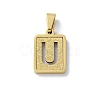 304 Stainless Steel Alphabet Pendants STAS-S152-01G-U-1