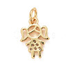 Eco-Friendly Brass Micro Pave Cubic Zirconia Pendants KK-M225-15G-2