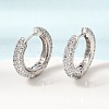 Brass Micro Pave Cubic Zirconia Hoop Earrings KK-CBA8324-24P-04-3