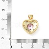 Valentine's Day Brass Micro Pave Colorful Cubic Zirconia Pendants KK-L273-01G-02-3