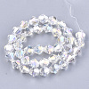 Electroplate Glass Beads Strands EGLA-Q118-6mm-B17-2