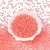 6/0 Inside Colours Transparent Glass Seed Beads SEED-T007-07H-1