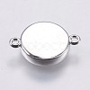 Brass Cabochon Connector Settings KK-E749-08P-2