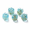 Handmade Gold Foil Lampwork Beads FOIL-T004-04B-1