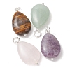 Natural Mixed Gemstone Pendants PALLOY-JF05387-02-2