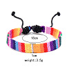 12Pcs Adjustable Ethnic Style Cotton Cord Braided Bracelets for Men Women FS-WGF0782-01-5