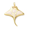 Brass Enamel Pendants KK-C119-08G-2