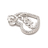 Rack Plating Brass Micro Pave Cubic Zirconia Pendants KK-K270-28P-3