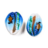 Printed Cowrie Shell Beads SSHEL-T013-01B-3