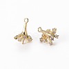 Brass Micro Pave Clear Cubic Zirconia Peg Bails Charms KK-Q765-011-NF-2