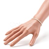 Faceted Rondelle Natural Morganite Bead Stretch Bracelets BJEW-JB06383-03-3