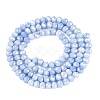 Anti-Tarnish Electroplate Rondelle Glass Beads Strands EGLA-T021-3mm-17-04-2