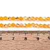 AB Color Plated Transparent Glass Beads Strands GLAA-G127-01-01A-2
