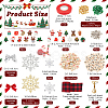 DIY Christmas Themed Wood Pendant Decorations Kits DIY-NB0012-73-2