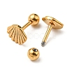 Ion Plating(IP) 304 Stainless Steel Stud Earrings EJEW-Z034-11G-2