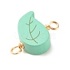 Spray Painted Wood Connector Charms PALLOY-JF01428-4