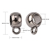 Tibetan Style Alloy Tube Bails TIBEP-LFH251Y-B-FF-4