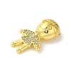 Rack Plating Brass Micro Pave CLear Cubic Zirconia Pendants KK-C053-06B-G-2