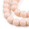 Opaque Solid Color Glass Beads Strands GLAA-T032-P10mm-09-3