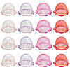 60Pcs 4 Colors UV Plating Acrylic Bead Caps PACR-PA0001-12A-7