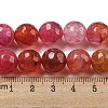 Faceted Natural Dragon Veins Agate Beads Strands G-F447-12mm-P08-5